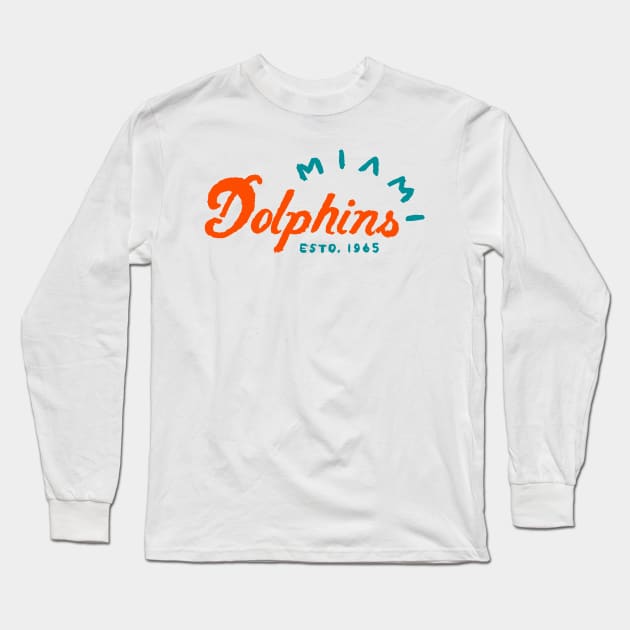 Miami Dolphiiiins Long Sleeve T-Shirt by Very Simple Graph